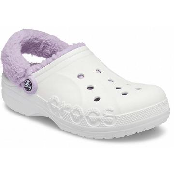 Zuecos Crocs Baya Forro Fuzz-Correa Hombre Blancos | Mexico 0715DFMN